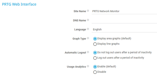 PRTG Web Interface